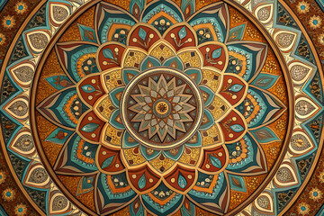 Ornamental Colorful Mandala Pattern Design