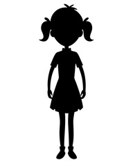 silhouette of a girl