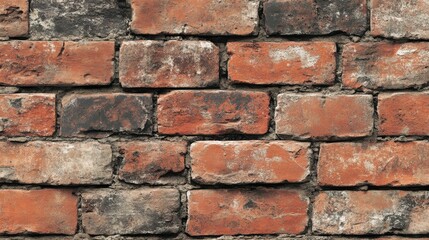 Obraz premium Textured brick wall close-up urban environment high-resolution image focused view construction concept