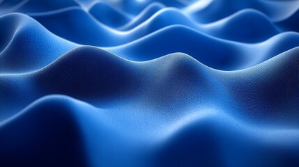 Abstract blue wavy surface texture background for design