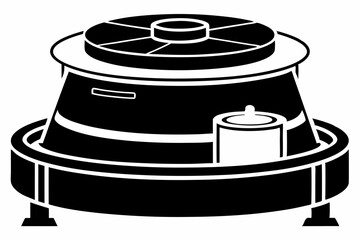 centrifuge line art silhouette vector illustration
