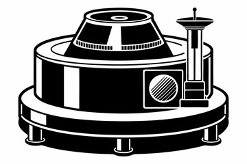 centrifuge line art silhouette vector illustration
