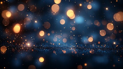Obraz premium Abstract bokeh lights background, dark colors, festive, elegant, use for holiday design, website, or print