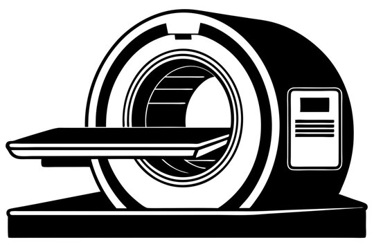 recommend clip art: ct scanner line art silhouette vector illustration