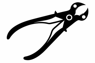 forceps line art silhouette vector illustration