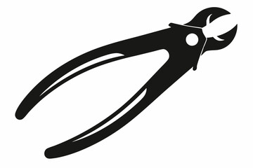forceps line art silhouette vector illustration