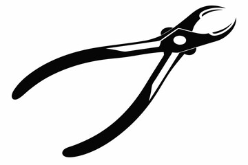 forceps line art silhouette vector illustration