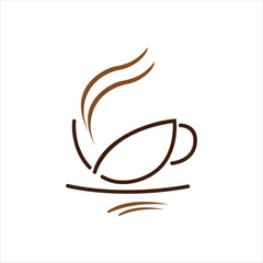 Abstarct coffee cup logo vector.