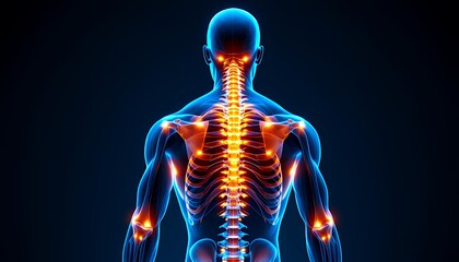 Human Anatomy_ Spine & Skeletal System X-Ray View