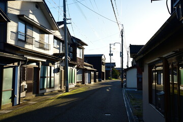 出雲崎　妻入りの街並み（新潟県）