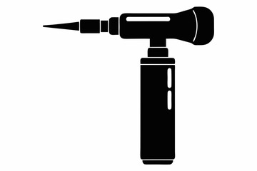 otoscope line art silhouette vector illustration