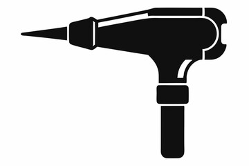 otoscope line art silhouette vector illustration