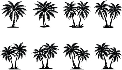 Fototapeta premium palm trees silhouettes
