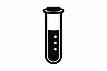 test tube line art silhouette vector illustration