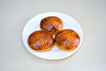 Turkish pastry product , tasty pogaca, acma . Simit, gevrek. Turkish Pastries; peynirli, patatesli, kasarli pogaca, sosili acma, dereotlu pogaca,  borek, acma, ay coregi at patisserie showcase.