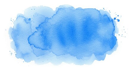 A vibrant blue watercolor splash with soft gradients transitioning between light and dark blue hues