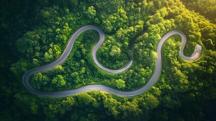 Winding river through lush greenery, serene landscape with vibrant flora, outdoor exploration theme, ideal for nature projects.