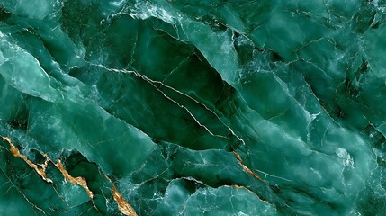 Emerald Green Marble Texture: Close-Up Detail AI Generated