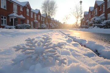 Elegant snowflakes twirl and sparkle in a winter wonderland dance of beauty and grace