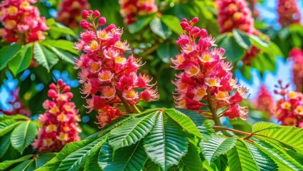 colorful foliage, blossoms, botanical, deciduous trees, nature, flora, vibrant flowers, spring bloom, flowers, horse chestnut, flower, plant, garden, red, bloom, pink, blossom, leaf, spring, beauty, s