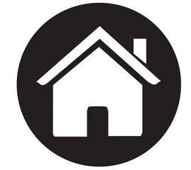 Black homepage vector icon illustration.