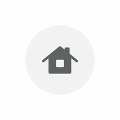 easy home button icon sign vector