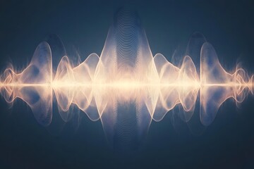 Elegant Abstract Sound Wave Frequency Energy Digital