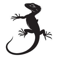 Minimalist Lizard Clipart – Perfect for Logos & Prints