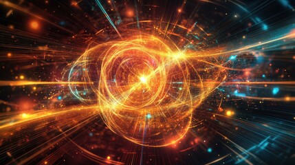 Quantum System Glowing Under Intricate Holographic Background