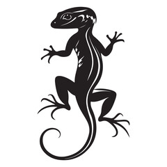 Tropical Reptile Vector – Exotic Animal Silhouette
