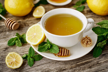 Enjoying a comforting cup. Generative AI