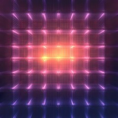 Vibrant Geometric Light Grid Backdrop with Dynamic Rays and Beams of Radiant Illumination