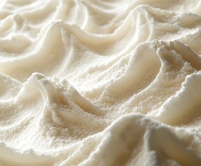 Close-up of Fine White Flour Texture in Soft Natural Light