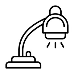 Reading lamp Outline Style Icon