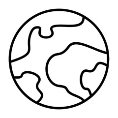 World map Outline Style Icon