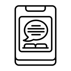 Literacy app Outline Style Icon Outline Style Icon
