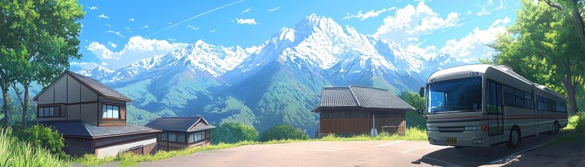 Mountain Village Bus Stop Scenic