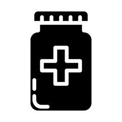 medicine bottle solid icon