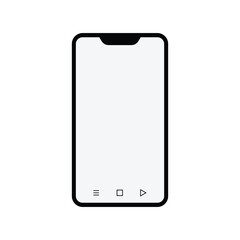 Mobile mockup icon vector, Smartphone Mockup with a blank screen on a white background.phone icon, mobile mockup, logo mockup, 