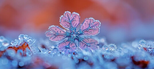 Mesmerizing performance of glittering snowflakes in a captivating winter wonderland