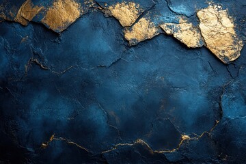 dark blue black abstract background with golden scratches distressed texture