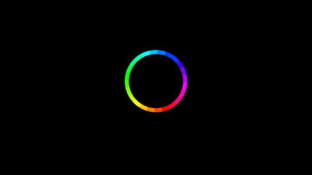 colourfull circle with rgb effect on black background 