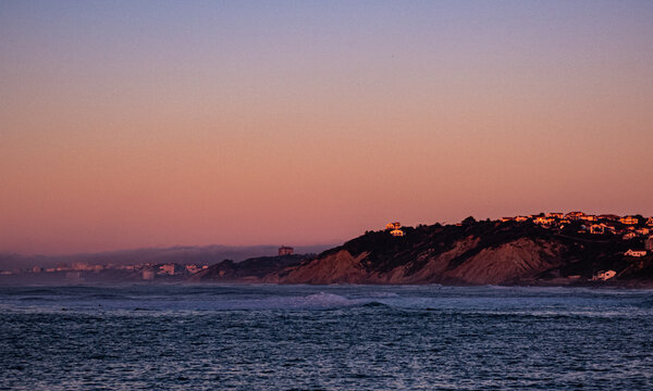 sunset over the sea