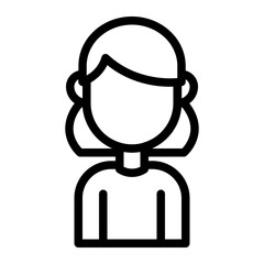 woman avatar line icon