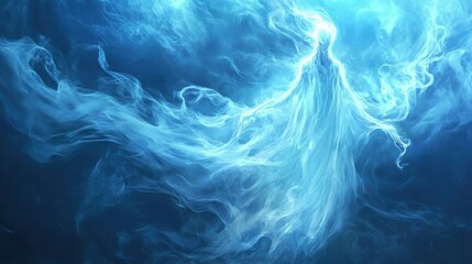 Fototapeta premium An abstract representation of flowing energy in shades of blue