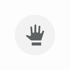 left palm icon sign vector