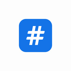Obraz premium post hashtag icon sign vector