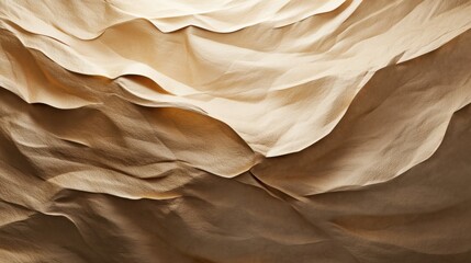 A crumpled gold paper texture with natural creases and folds, catching light from different angles for an elegant, high-end effect
