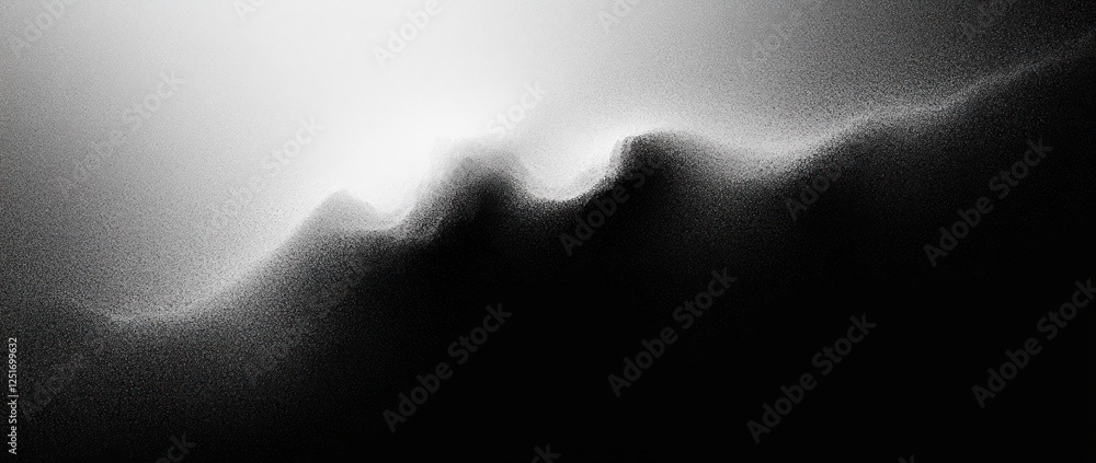 Poster black white abstract gradient swirling shape minimalist texture design background