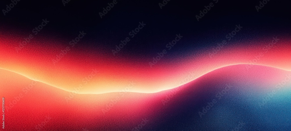 Poster vibrant glowing abstract background with gradient texture in blue red and orange on black canvas